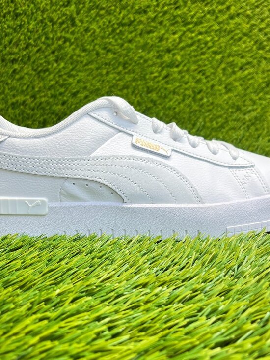 PUMA Shoes - Puma Court Leather Womens Size 9 White Gold Athletic Lifestyle Shoes Sneakers